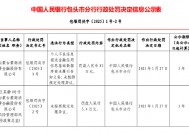 蒙商消费金融被罚83万元：个人不良信息报送金融信用信息基础数据库前未履行告知义务 未按照规定处理异议