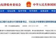 中国进出口银行北京分行原党委书记、行长吴少华被查