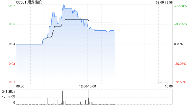 顺龙控股现涨65% 接管人已接获入围潜在买家的超过一份经调整不具约束力要约